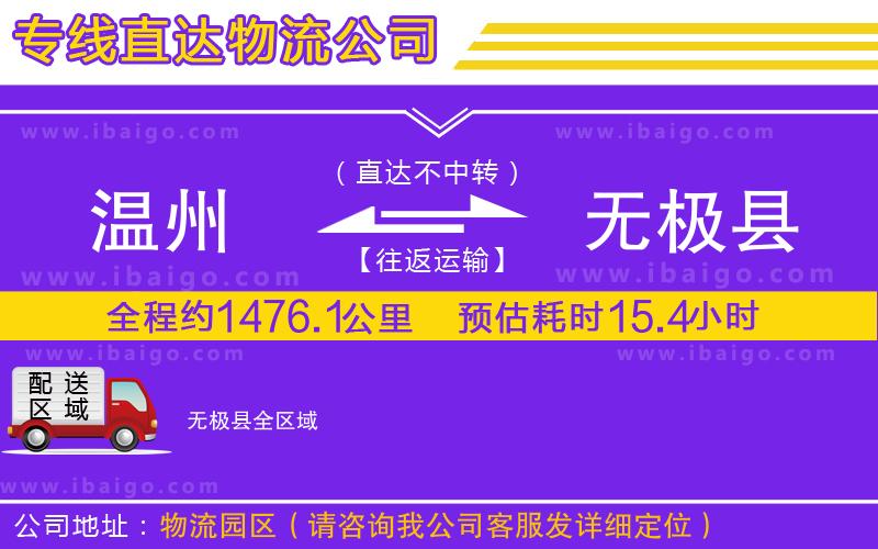 溫州到無(wú)極縣物流公司