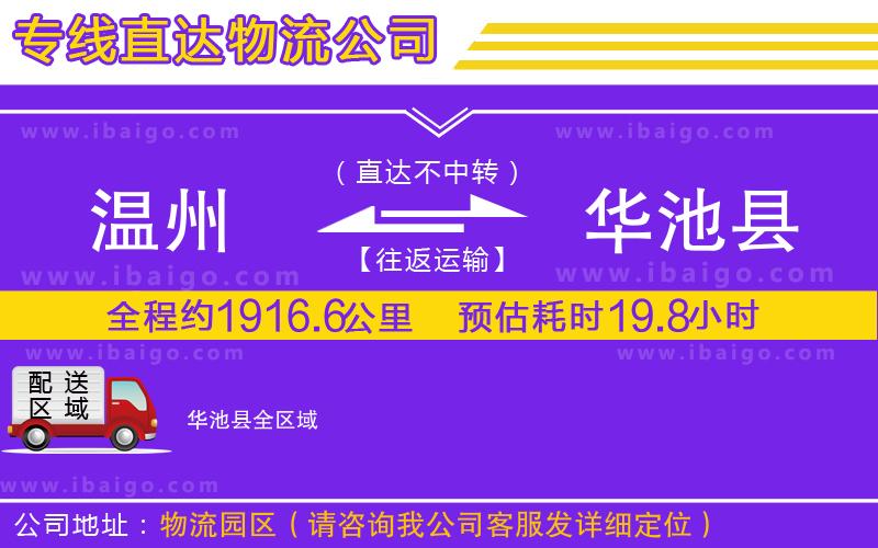 溫州到華池縣貨運公司