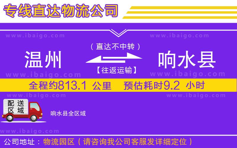 溫州到響水縣貨運(yùn)專(zhuān)線