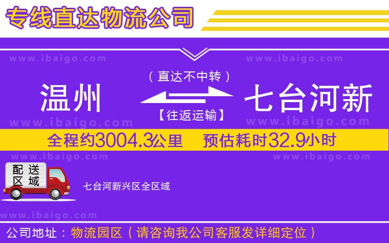 溫州到七臺河新興區(qū)貨運(yùn)專線
