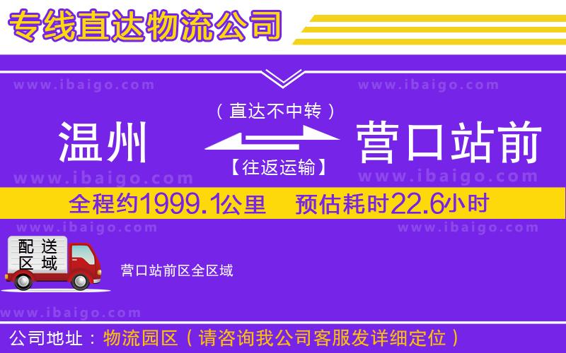 溫州到營(yíng)口站前區(qū)貨運(yùn)專線