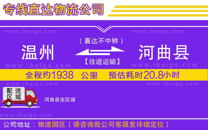 溫州到河曲縣貨運專線