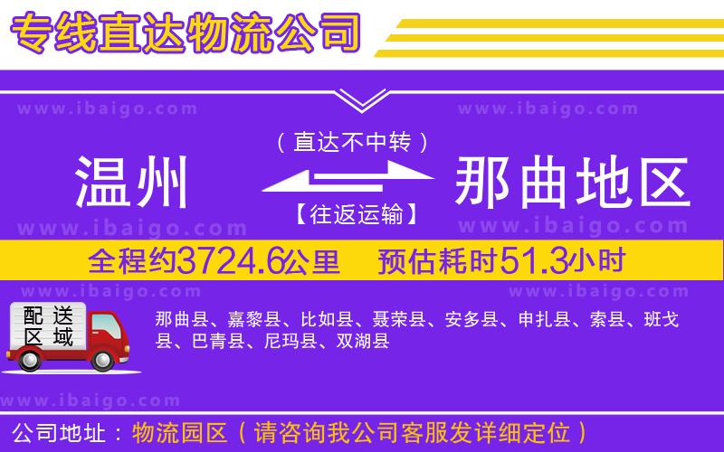 溫州到那曲地區(qū)貨運(yùn)專(zhuān)線(xiàn)