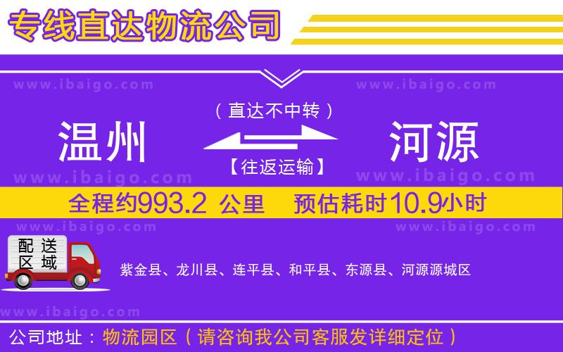 溫州到河源貨運(yùn)專線