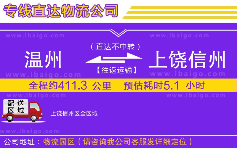 溫州到上饒信州區(qū)物流專(zhuān)線
