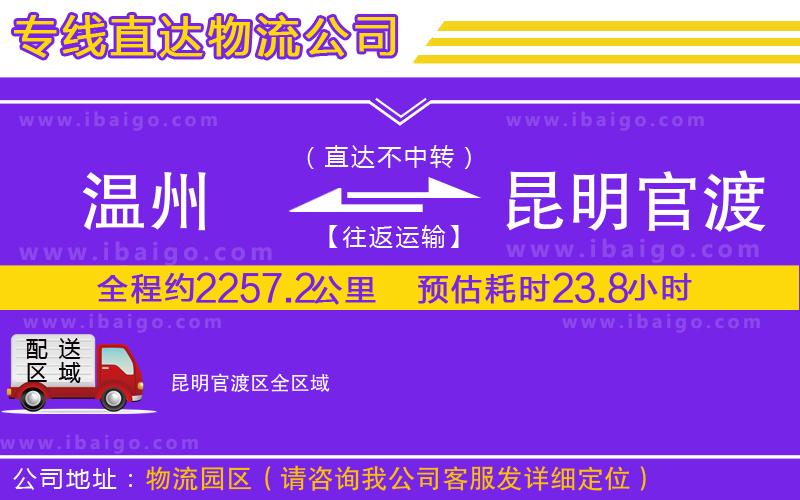溫州到昆明官渡區(qū)物流