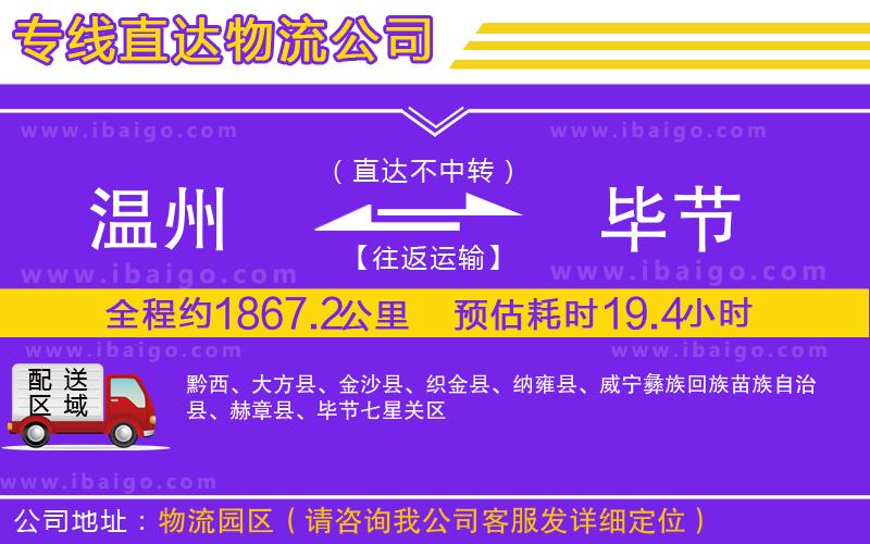 溫州到畢節(jié)貨運