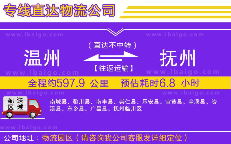 溫州到撫州貨運(yùn)